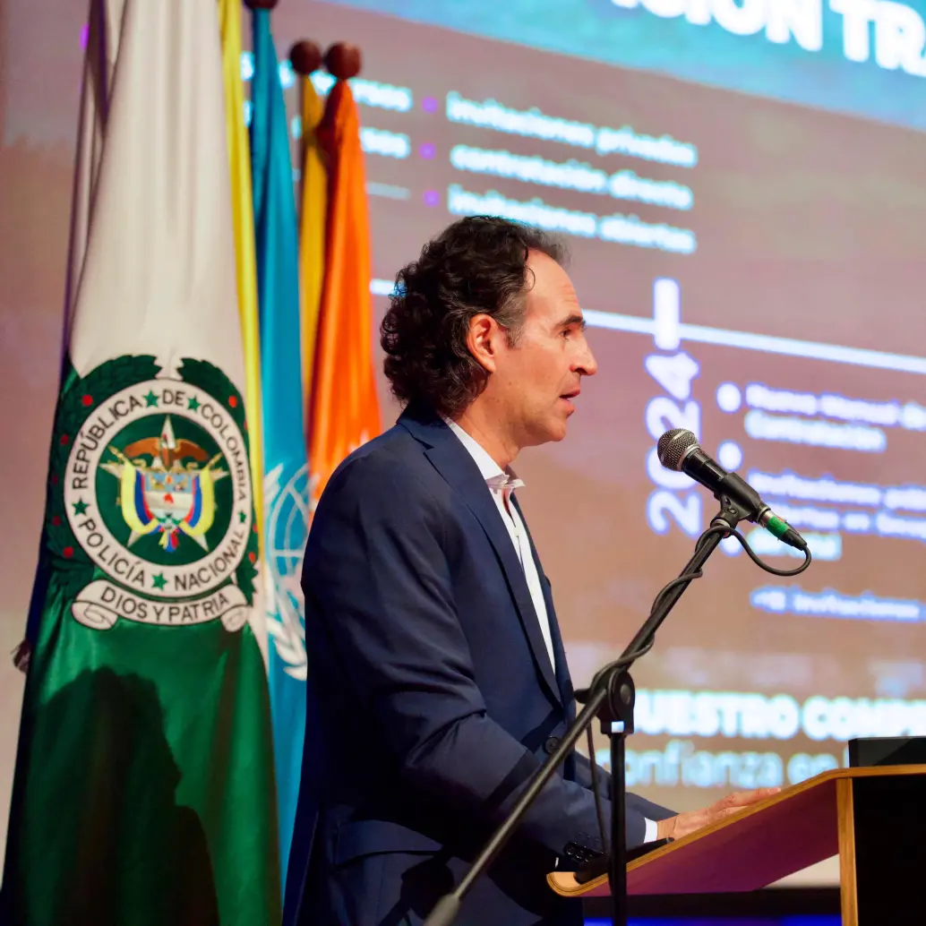 El alcalde dio la información en el marco de un acto en el Día Nacional Contra la Corrupción, en Eafit. FOTO: CORTESÍA