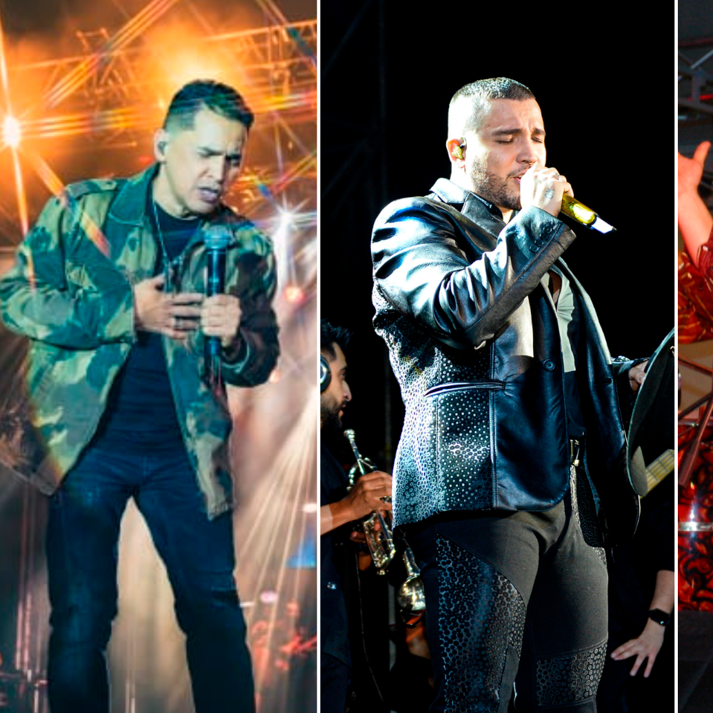 Jorge Celedón, Jessi Uribe y Fernando González, algunos de los artistas que cantarán en el concierto inaugural de la Feria de las Flores. FOTOS Colprensa y cortesía.