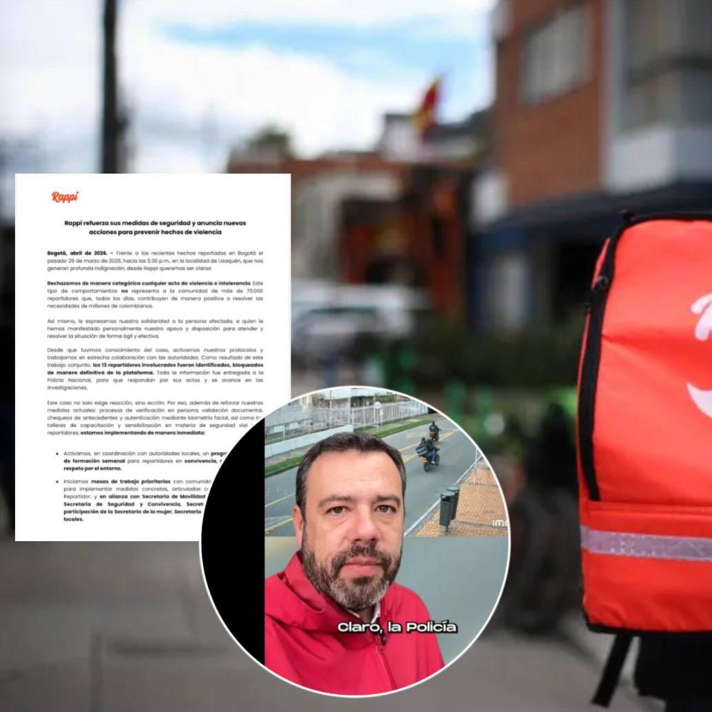 La empresa Rappi le respondió al alcalde de Bogotá, Carlos Fernando Galán. Fotos: Colprensa, captura de video y Rappi Colombia. 