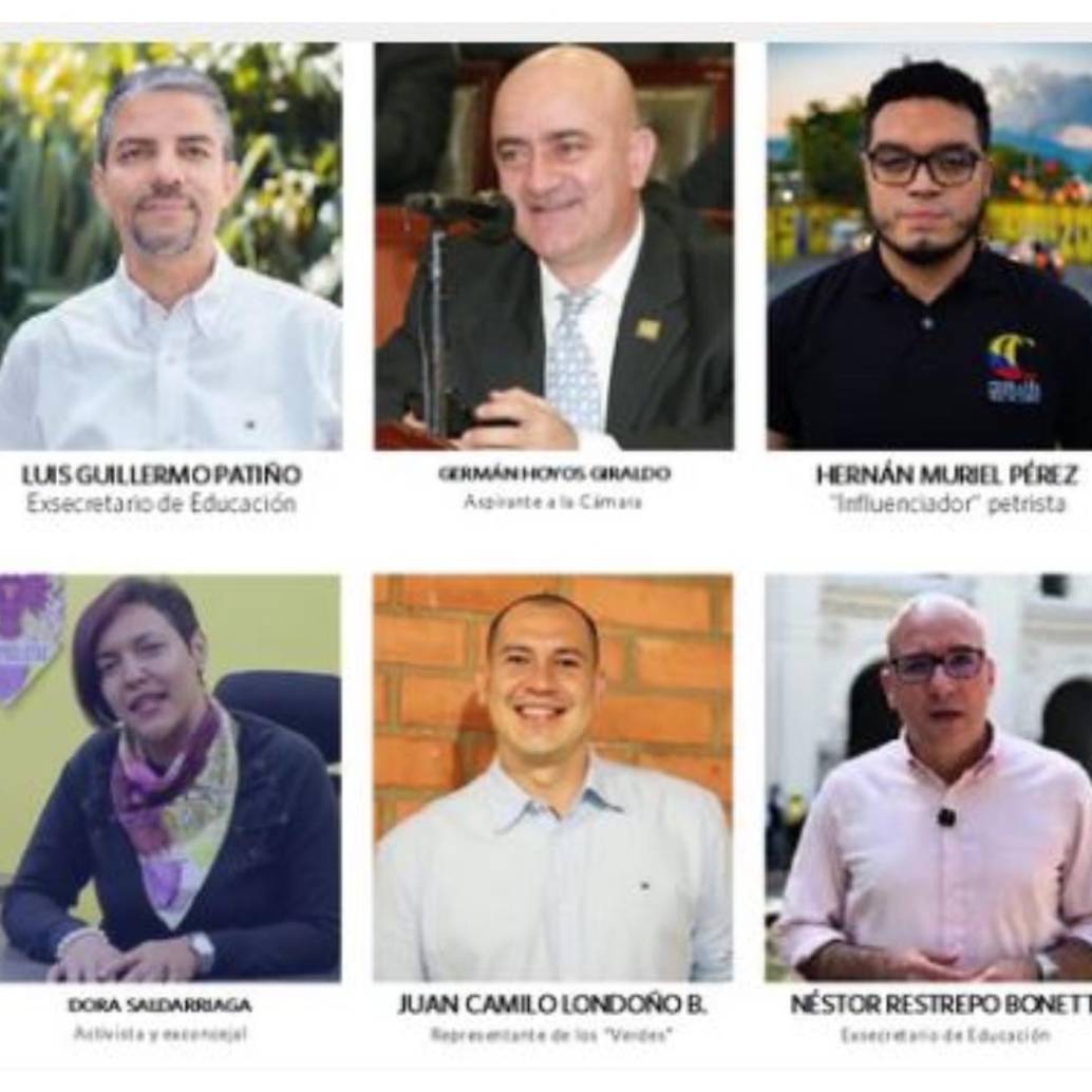 Algunas de las cabezas de lista y candidatos a la Cámara de Representantes por Antioquia. FOTO: EL COLOMBIANO