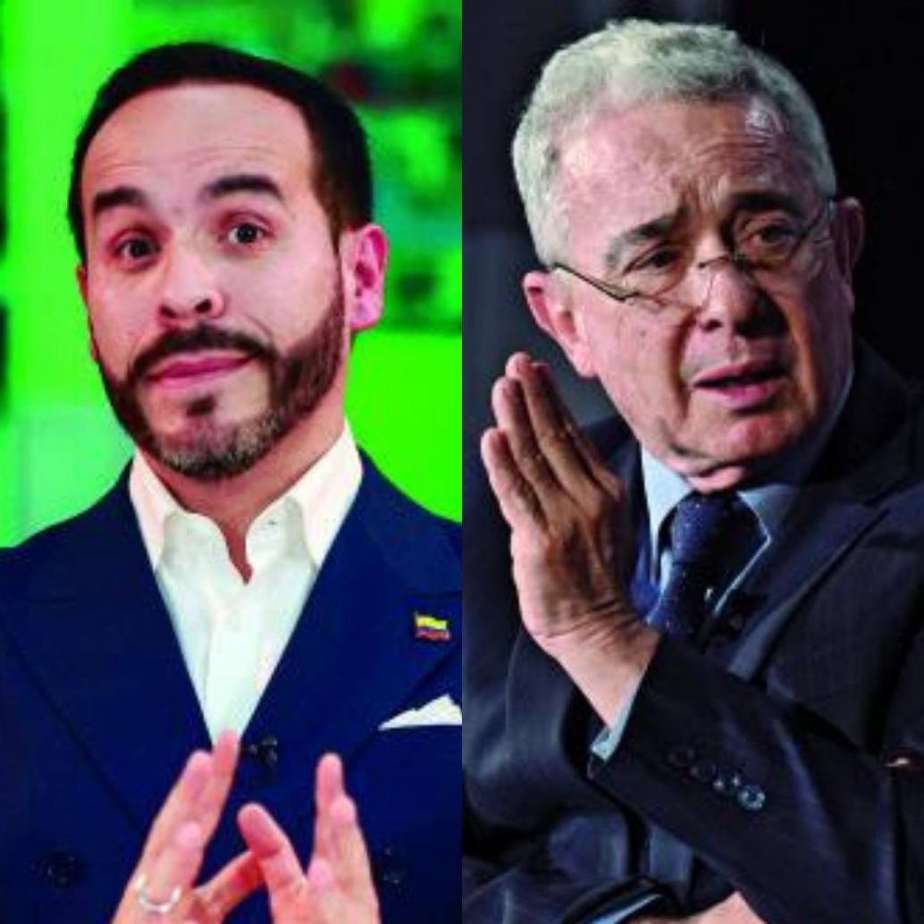 A la izquierda, Abelardo De La Espriella; en el centro, el expresidente Álvaro Uribe Vélez; a la derecha, Juan Carlos Pinzón. FOTO MANUEL SALDARRIAGA Y GETTY