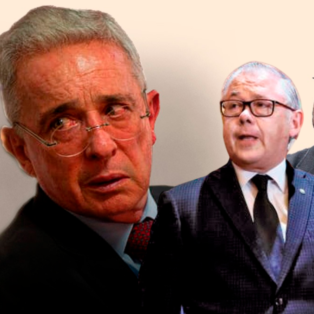¿Por qué el magistrado José Luis Barceló (en el centro) habría incurrido en irregularidades en el proceso? No deja de llamar la atención que Barceló asumió como presidente de la Corte el 25 de enero del 2018 y tan solo 20 días después expidió el auto contra Álvaro Uribe. En la imagen, a la derecha, Iván Cepeda. FOTOS EL COLOMBIANO
