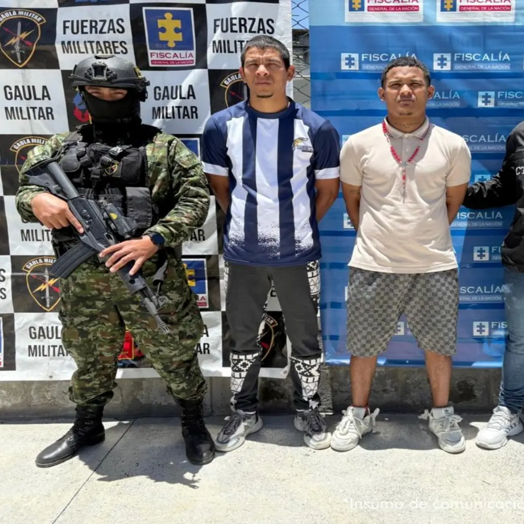 Estos serían los responsables del crimen contra la pareja. Fueron judicializados. FOTO: Cortesía Fiscalía.
