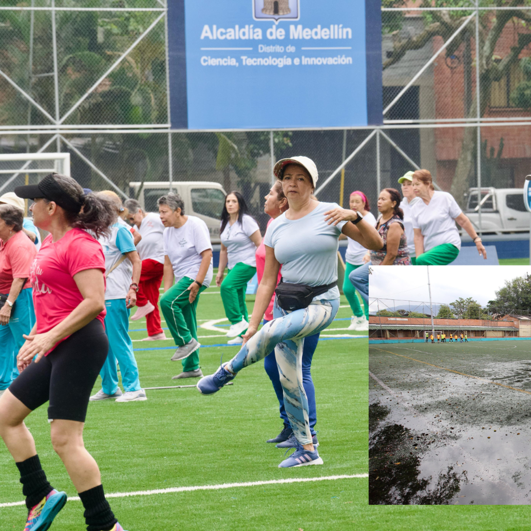 Cancha de Cristo Rey, remodelada y arreglada. FOTOS: ALCALDÍA DE MEDELLÍN