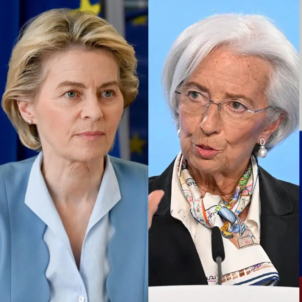 Las mujeres que lideran el listado, de izq. a der.: Ursula von der Leyen, presidenta de la Comisión Europea; Christine Lagarde, presidenta del Banco Central Europeo y Sanae Takaichi, primer ministra de Japón. Foto: Getty, AP y AFP