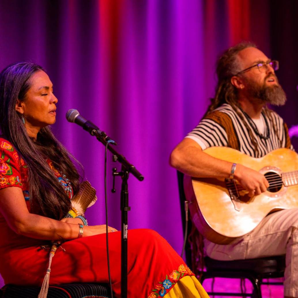 Shimshai &amp; Susana, un dueto referente de la música medicina. Foto: Cortesía