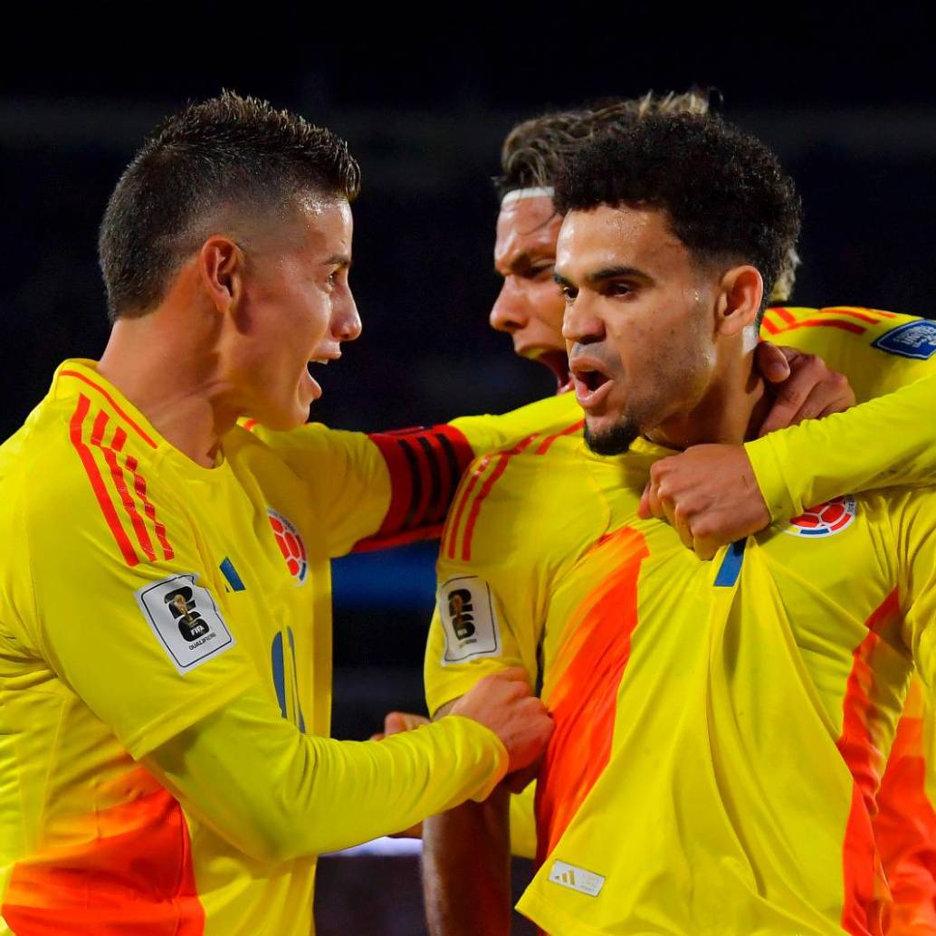 El futbolista colombiano Luis Díaz es el máximo goleador de las eliminatorias y James Rodríguez el que más asistencias ha dado. FOTO: GETTY