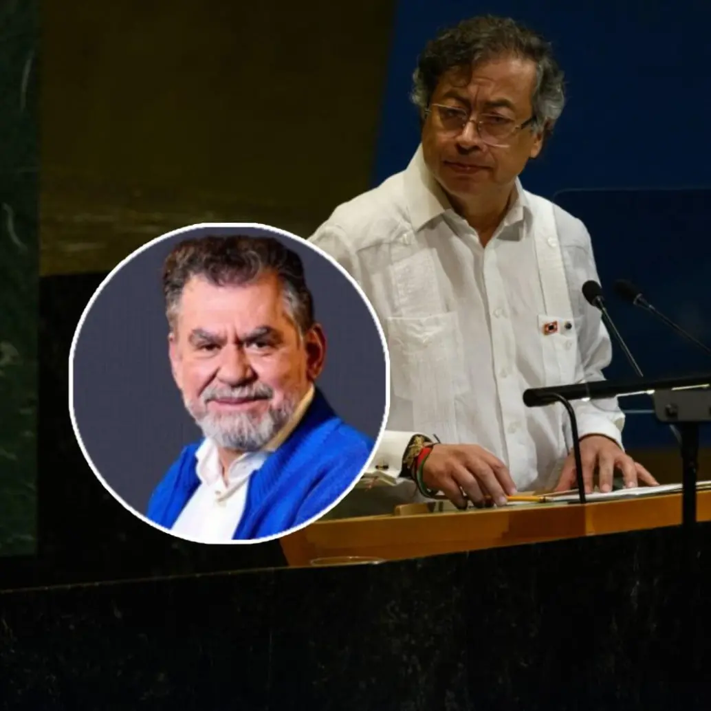 El presidente Gustavo Petro durante su intervención en la Asamblea General de la ONU, donde centró su discurso en críticas a Donald Trump, al conflicto en Gaza y al cambio climático. Foto: AFP, @LeonVaLenciaA. 