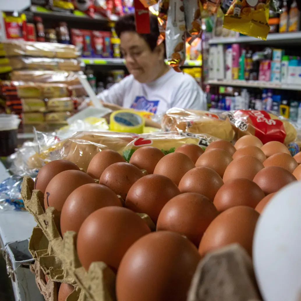 Según la Federación Nacional de Avicultores de Colombia, Fenavi, el huevo es uno de los alimentos preferidos de los colombianos, pues el consumo per cápita en el país alcanzó las 365 unidades al año en 2025, el equivalente a un huevo por cada día, uno de los tres consumos más altos del mundo. Foto EL COLOMBIANO. 