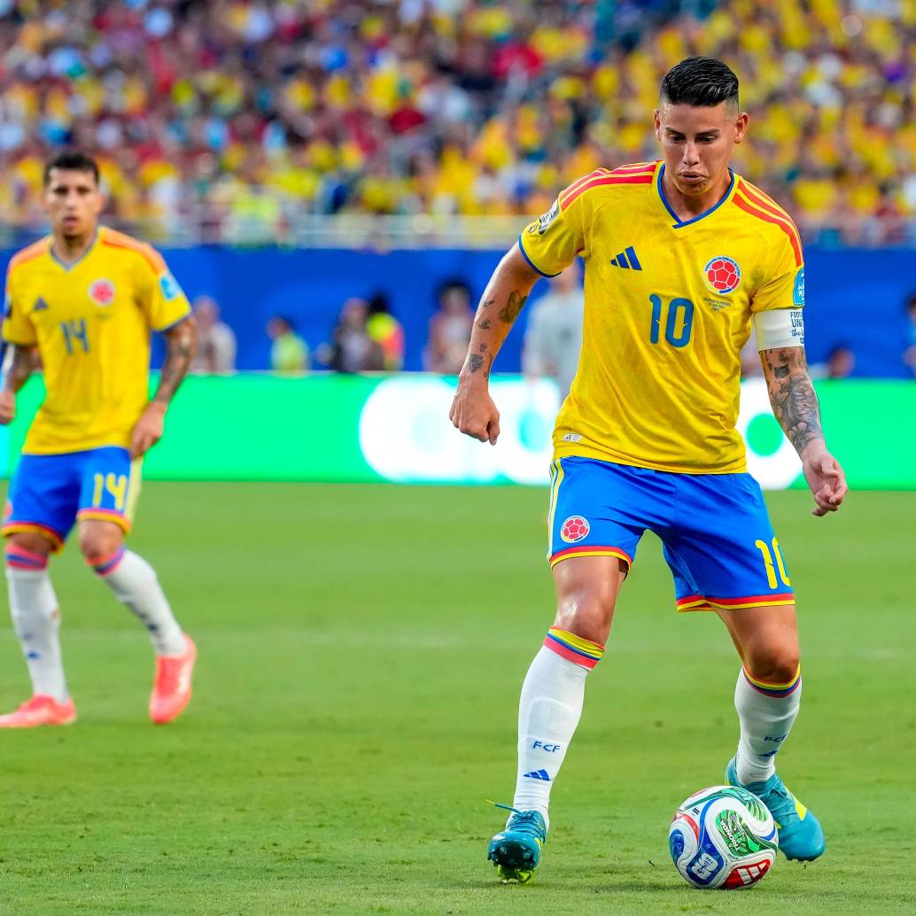 El volante colombiano James Rodríguez fue el capitán de la Selección en el Mundial de Norteamérica. Es importante en los contratos publicitarios. Foto: Juan Antonio Sánchez