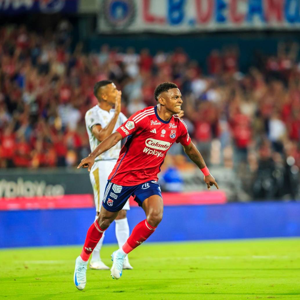 El delantero Brayan León Muñiz anotó el último gol que el Medellín le marcó al Deportivo Cali. FOTO: CAMILO SUÁREZ