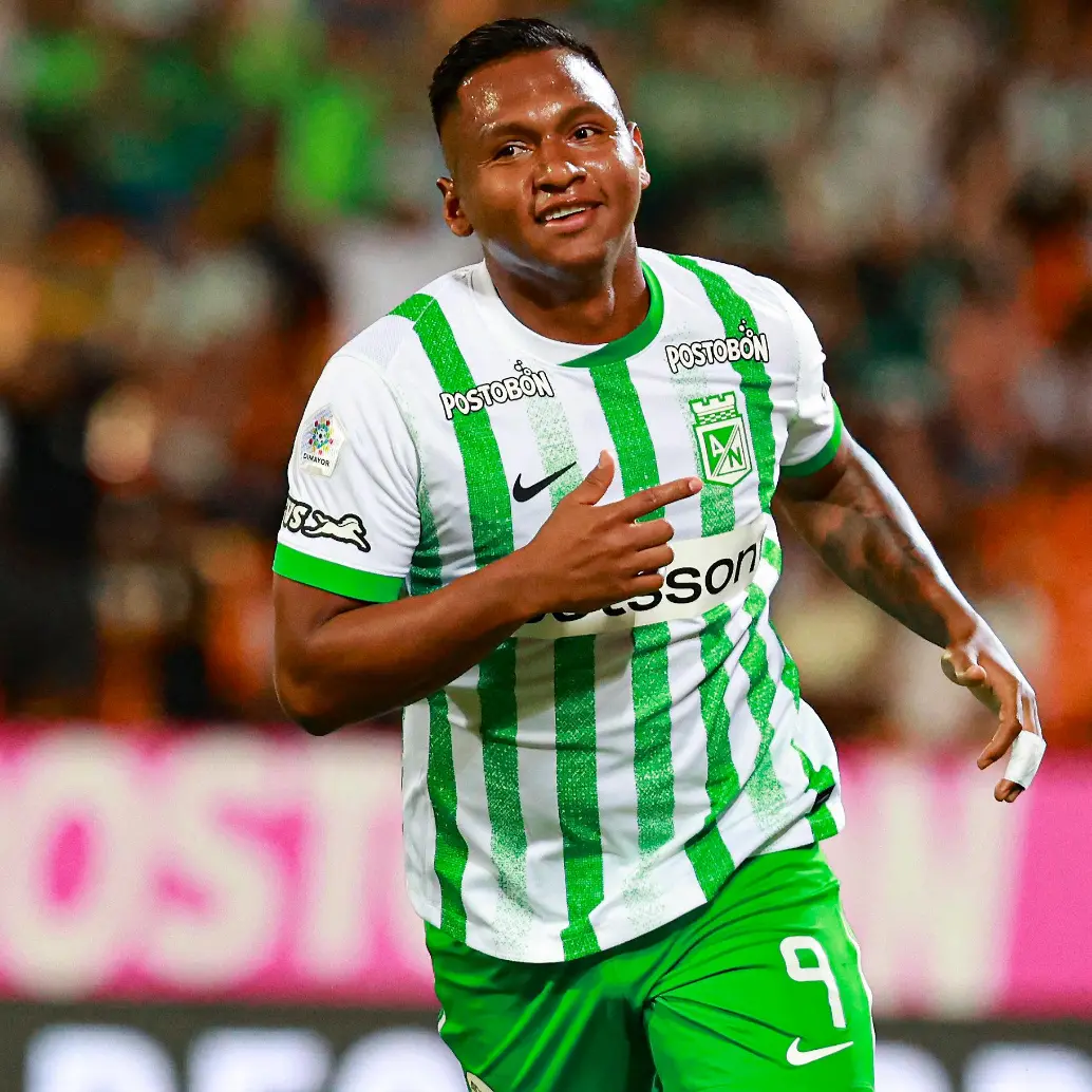 El delantero cordobés Alfredo Morelos es uno de los goleadores de Atlético Nacional en lo que va del segundo semestre del 2025. FOTO: Manuel Saldarriaga