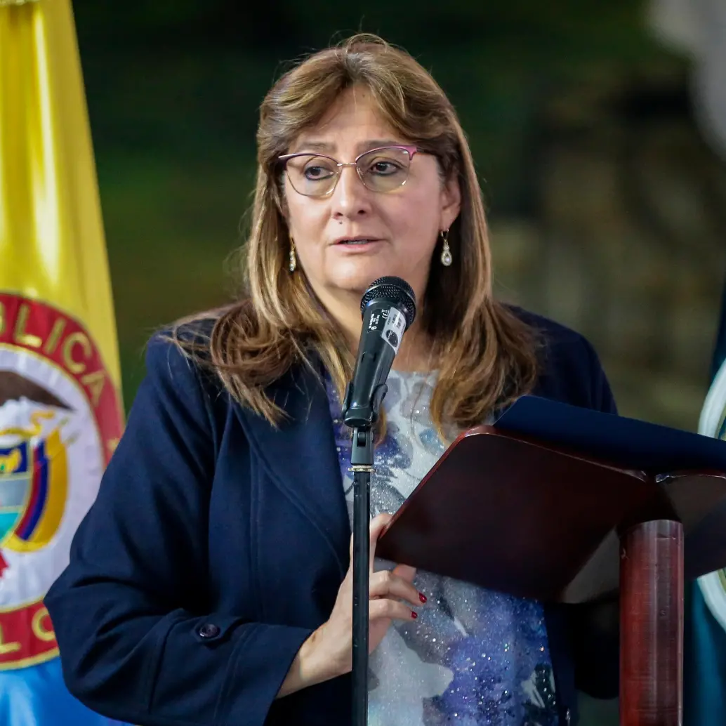 Ángela María Buitrago fue ministra de Justicia desde julio de 2024. FOTO: Colprensa
