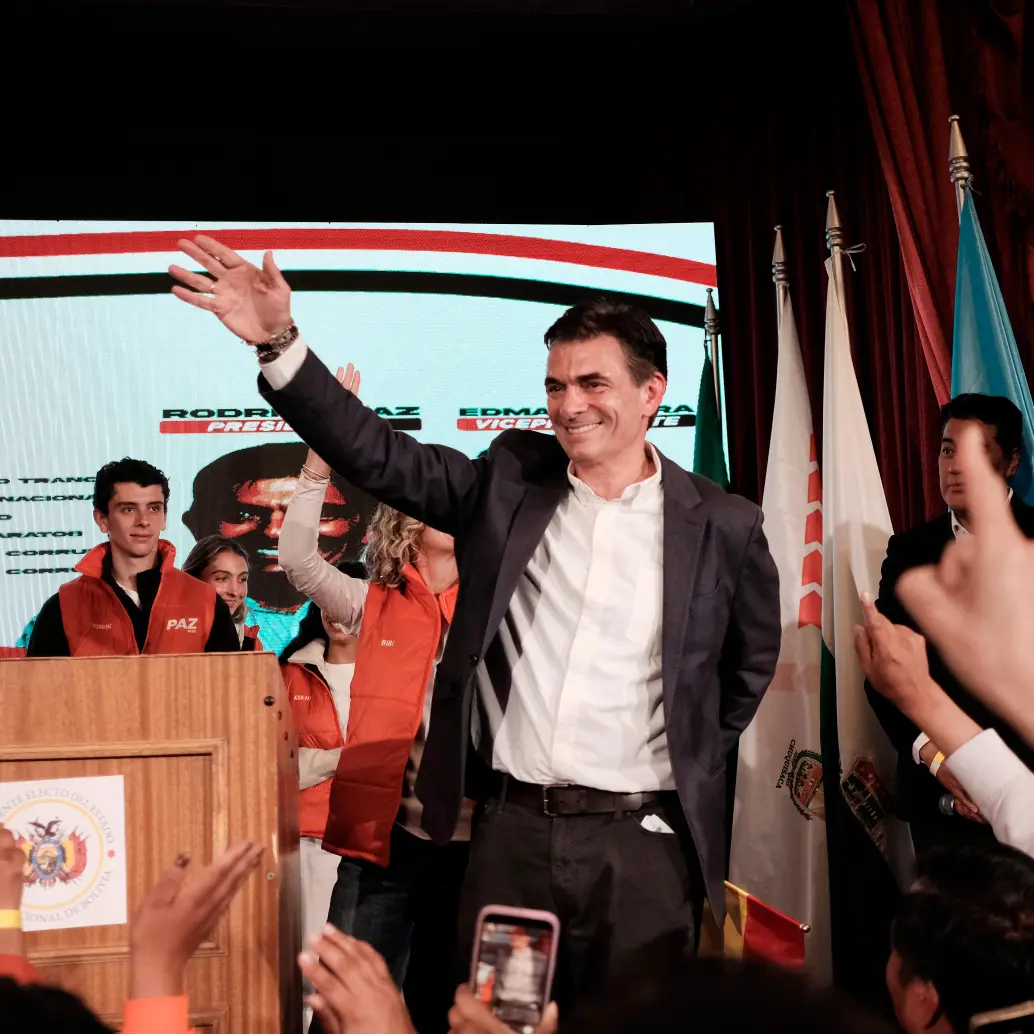 Él es Rodrigo Paz, el nuevo presidente de Bolivia que sucederá a Luis Arce. FOTO: GETTY