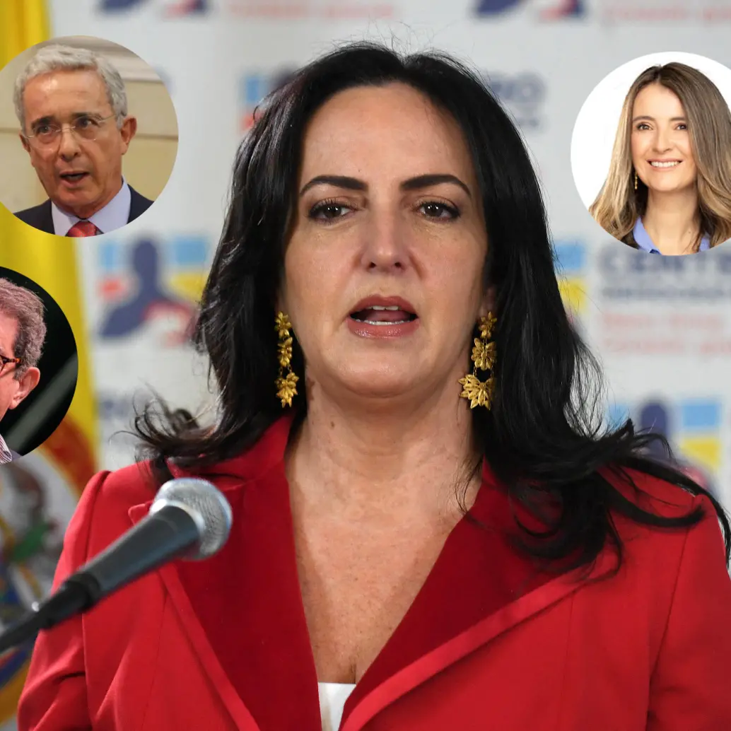 María Fernada Cabal, Paloma Valencia, Álvaro Uribe Vélez y José Félix Lafaurie. Fotos: AFP | Cortesía
