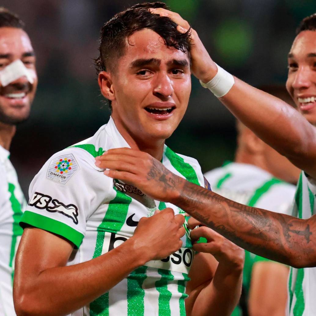 El volante antioqueño Juan Manuel Rengifo, de 19 años, anotó el tercer gol del cuadro verde en su victoria ante Quindío. Fue su debut como profesional. FOTO: MANUEL SALDARRIAGA