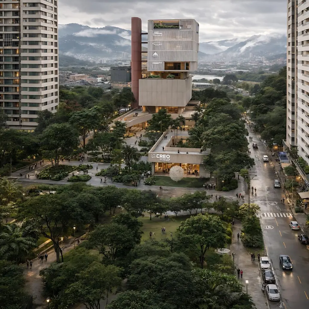 El Recreo Cultural de Ciudad del Río será el más grande de los 12 que se construyen en Medellín. FOTO: Cortesía Alcaldía de Medellín