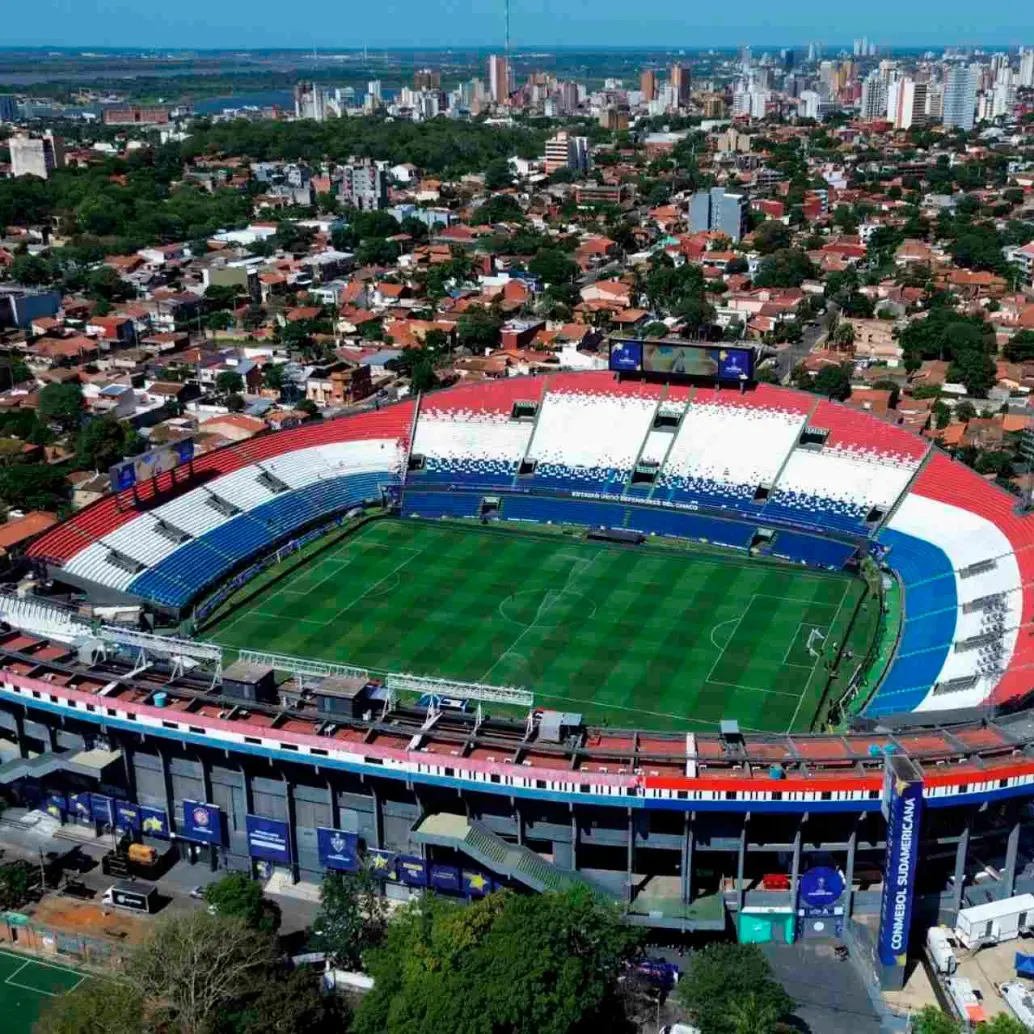 El estadio Defensores de Chaco será el escenario donde se jugará la final de la Copa Sudamericana este sábado entre Lanús y Atlético Mineiro. FOTO GETTY 