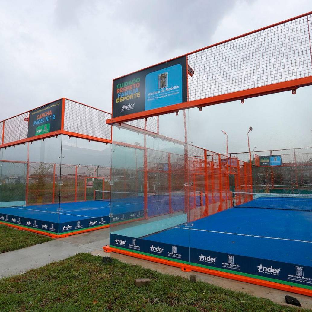 $521 millones fue la inversión en las canchas de pádel en la Unidad Deportiva María Luisa Calle. FOTO: <b>CORTESÍA ALCALDÍA DE MEDELLÍN</b>
