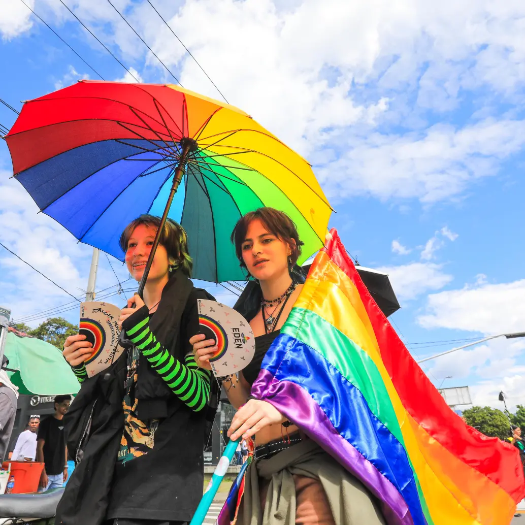 La marcha lgbtiq+ es una de las actividades de las organzaciones sociales contra la violencia sexual y la discriminación. Foto: Esneyder Gutiérrez.