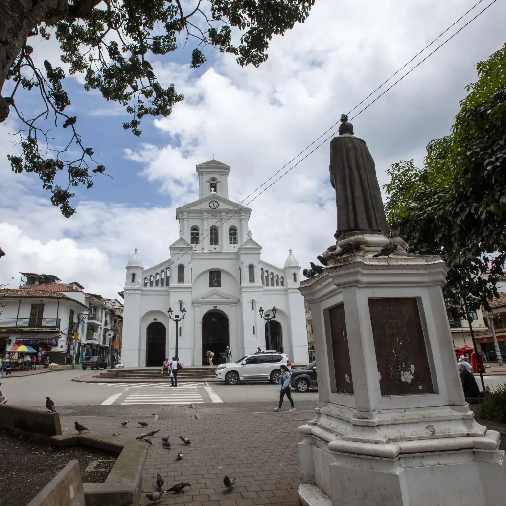 Imagen de referencia del parque del municipio de Marinilla. Foto: EL COLOMBIANO