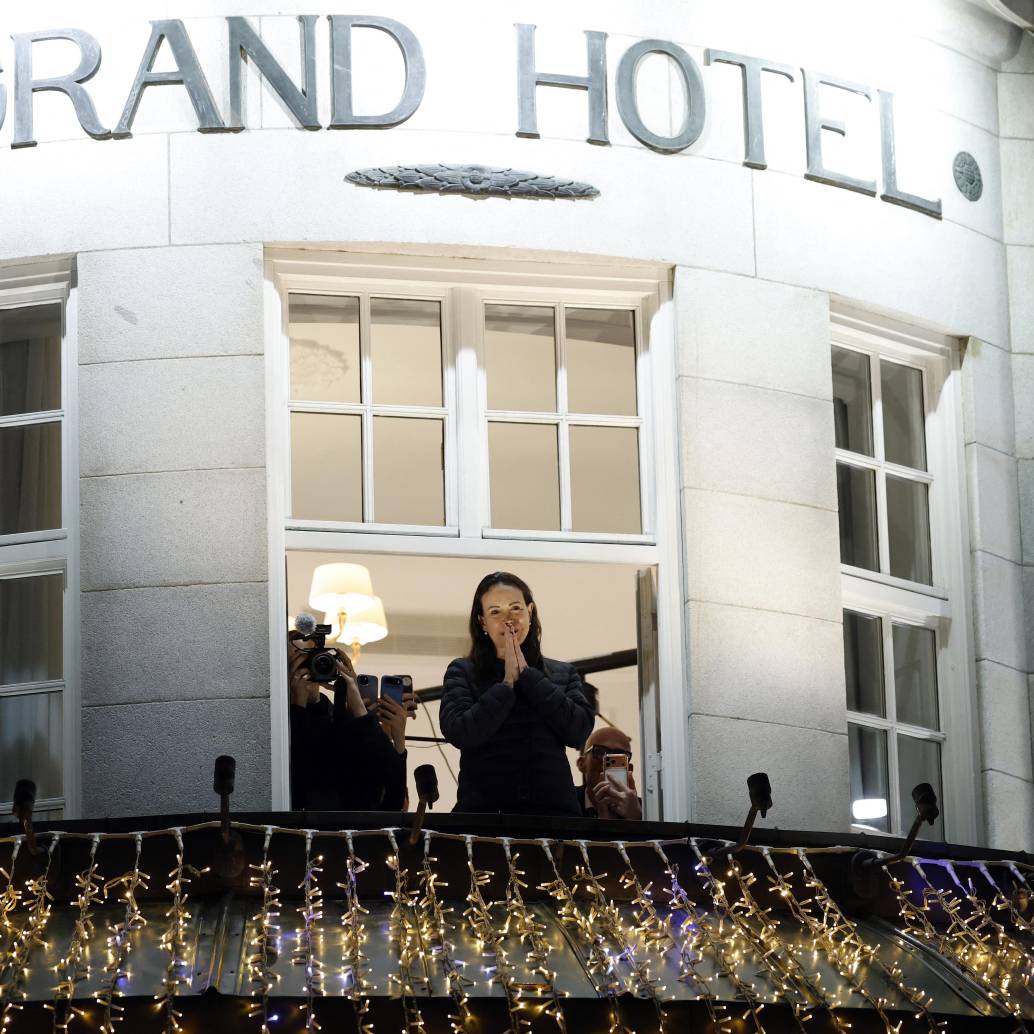 María Corina Machado hizo su primera aparición en público desde el 9 de enero, llegando a Oslo, Noruega, en horas de la noche. Foto: Odd Andersen/ AFP