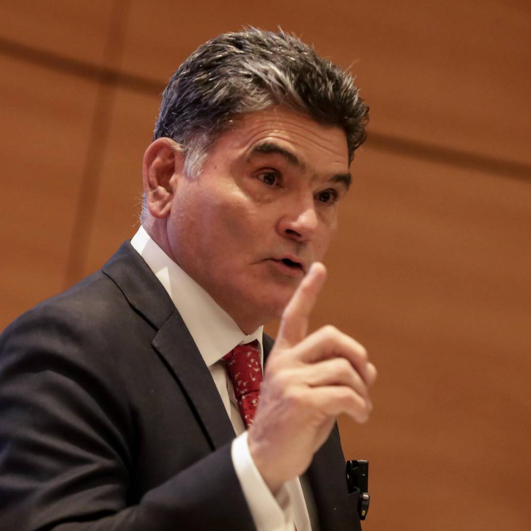 Bogotá. Enero 16 de 2025. Tras su presentación oficial, Gregorio Eljach Pacheco ofreció sus primeras declaraciones a los medios como nuevo Procurador General de la Nación. (Colprensa - Catalina Olaya)