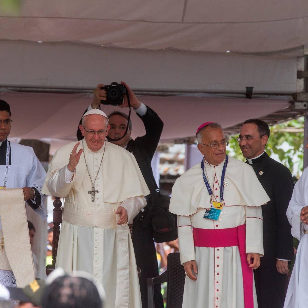 El Papa Francisco durante su visita a Cartagena en 2017. FOTO ESTEBAN VANEGAS EL COLOMBIANO 