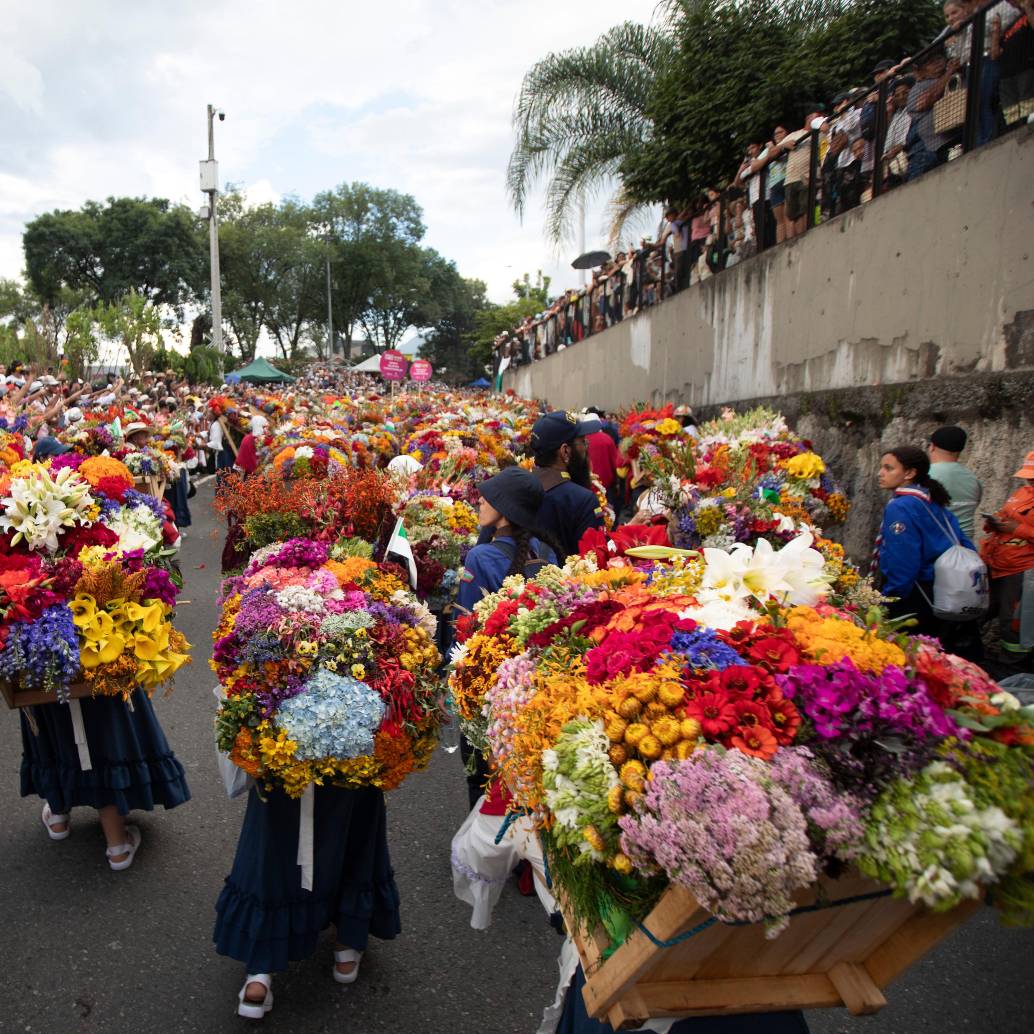 El Desfile de Silleteros es el evento que más audiencia congrega en las calles de Medellín, y frente a las pantallas en todo el país. FOTO: Cortesía
