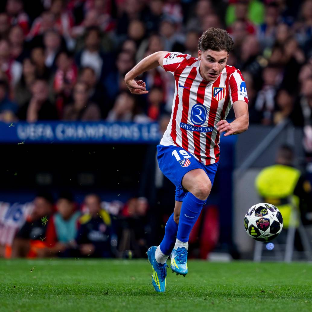 El argentino Julián Álvarez es una de las piezas clave del Atlético de Madrid para buscar volver a una final europea tras 10 años. FOTO GETTY