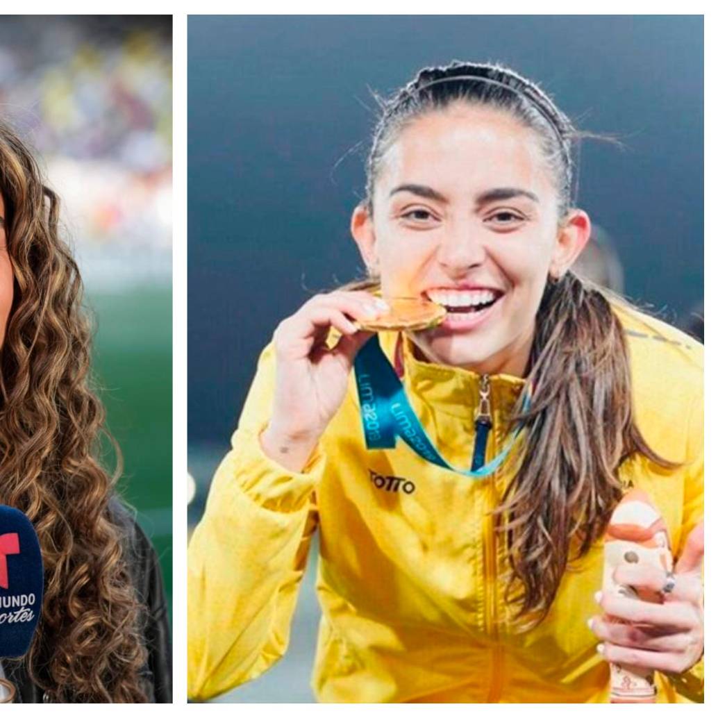 Isabella Echeverri disfrutó del fútbol representando a Colombia en las canchas y hoy también lo hace desde los medios de comunicación. FOTOS CORTESÍA Y FCF