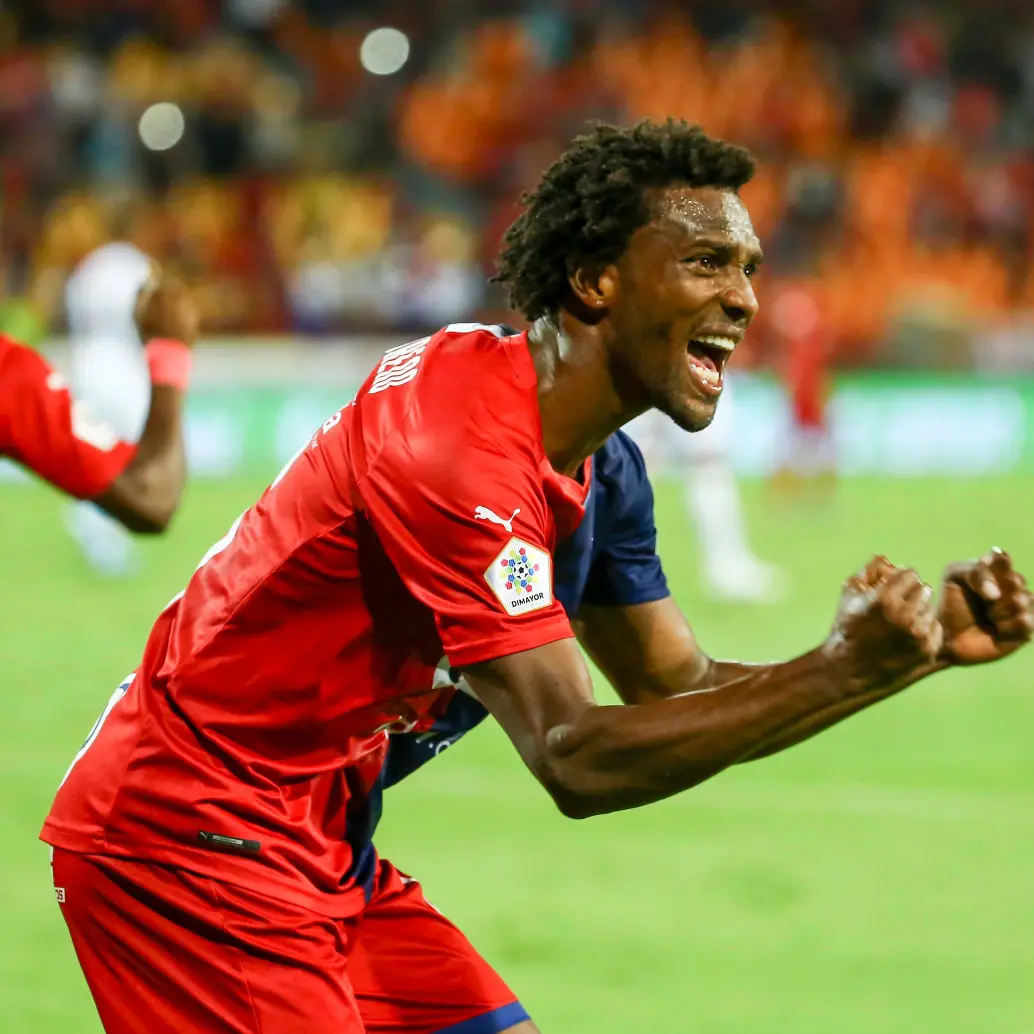 Didier Moreno, en un partido con Tolima jugando para el DIM en 2019. FOTO EL COLOMBIANO