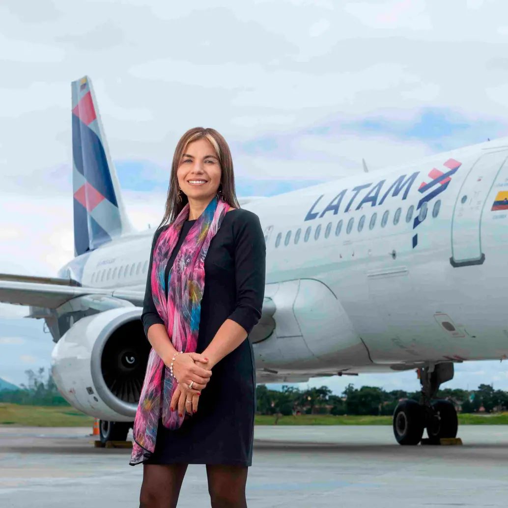 Érika Zarantes, CEO de Latam. La compañía incorporará nuevas aeronaves y avanza en digitalización para mejorar experiencia y eficiencia. FOTO: CORTESÍA LATAM