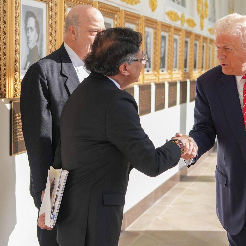 Reunión este 3 de febrero entre Gustavo Petro y Donald Trump, en la Casa Blanca. FOTO: Cancillería.