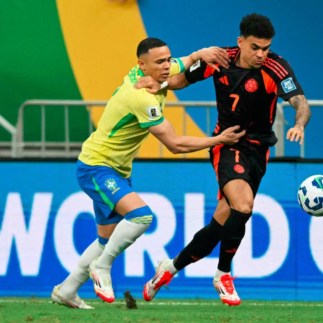 En la imagen se observa a Luis Díaz en el duelo de Colombia ante Brasil. FOTO GETTY