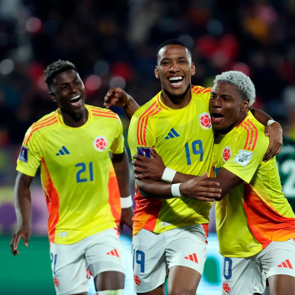 Neyser Villarreal (21), Kéner González (19), Óscar Perea (10), jugadores de la Selección Colombia Sub-20. FOTO GETTY