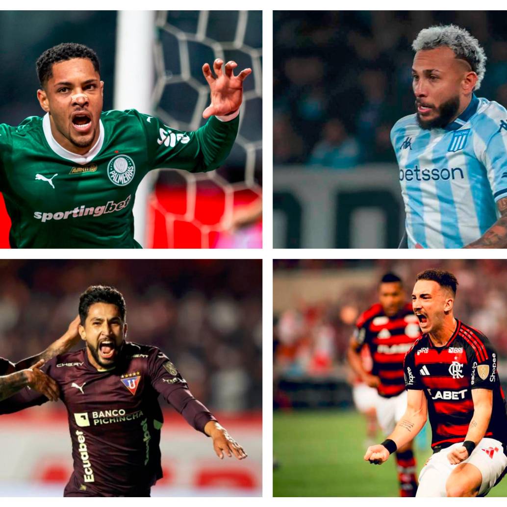 En la imagen aparecen los cuatro semifinalistas de la Copa Libertadores. FOTOS CONMEBOL 