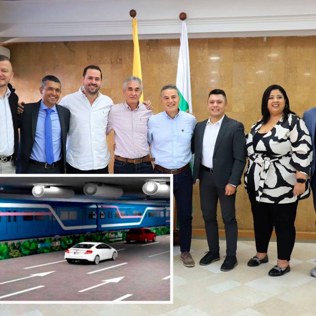 El gobernador de Antioquia y nueve alcaldes metropolitanos firmaron la carta en la que piden a Petro el aporte de la Nación para cofinanciar el Tren del Río. FOTO Cortesía