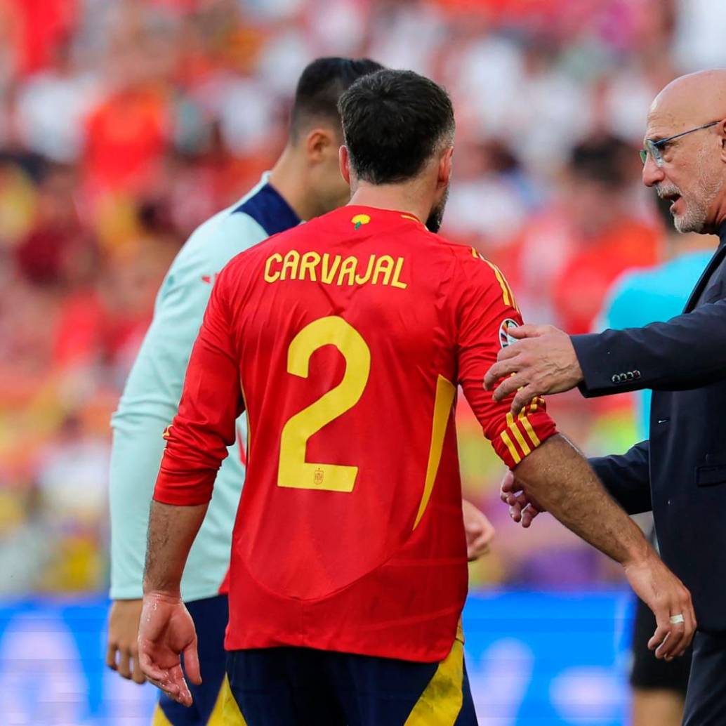 Será la primera vez en 16 participaciones mundialistas de España que no figure ningún jugador del Real Madrid en la lista de convocados. Dani Carvajal, el gran ausente. FOTO <b>GETTY</b>