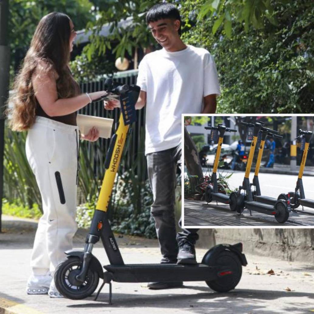 Las patinetas ya circulan por la Avenida El Poblado e incluso cerca del Jardín Botánico. Se seguirán expandiendo. FOTO: Manuel Saldarriaga