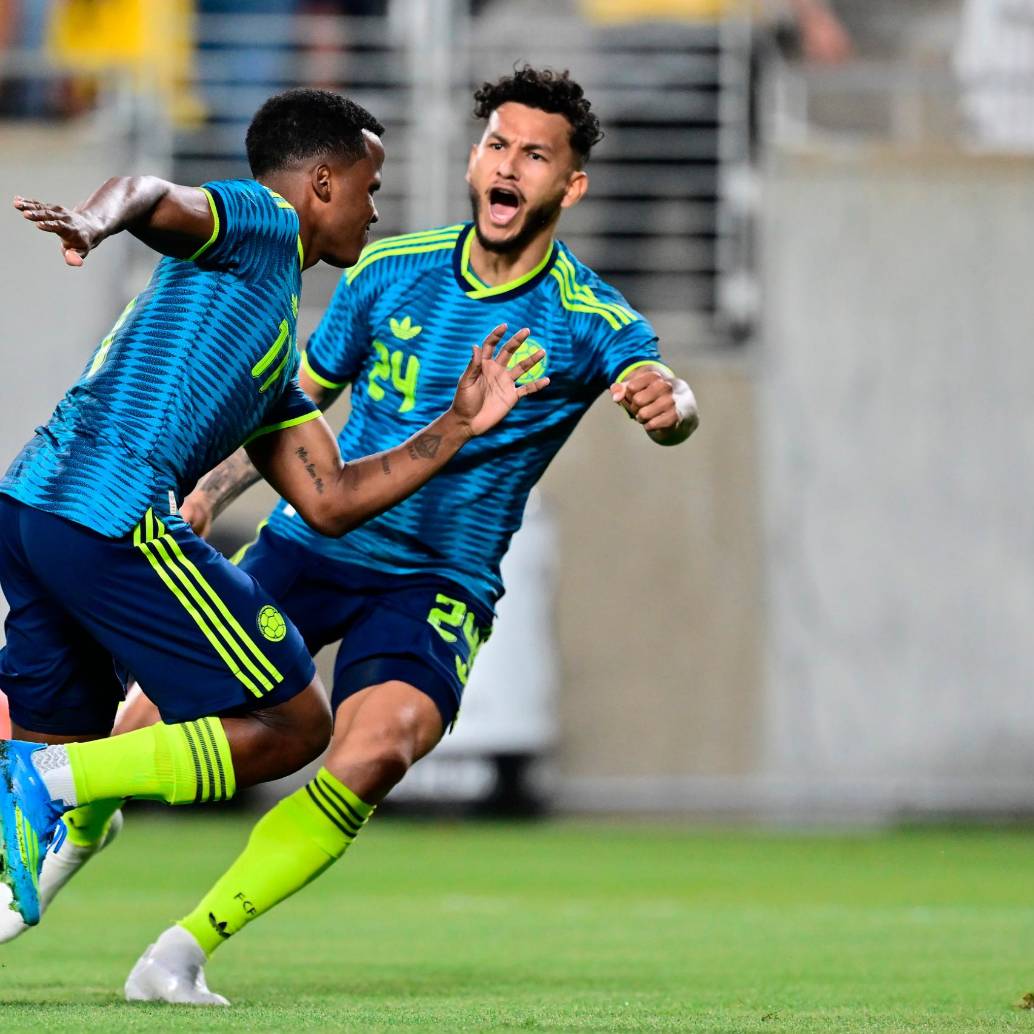 El delantero samario Luis Suárez, de 28 años, suma cuatro goles con la Selección Colombia. Todos los anotó ante Venezuela por eliminatorias. Foto: Getty