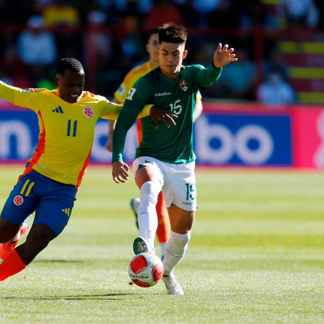 Último encuentro entre Colombia y Bolivia por las eliminatorias del Mundial 2026. Foto: GETTY