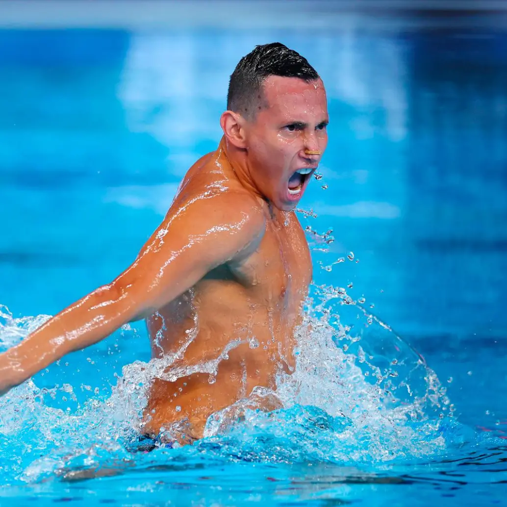 Gustavo Sánchez, nadador caleño que compite contra las grandes potencias del mundo. FOTO GETTY