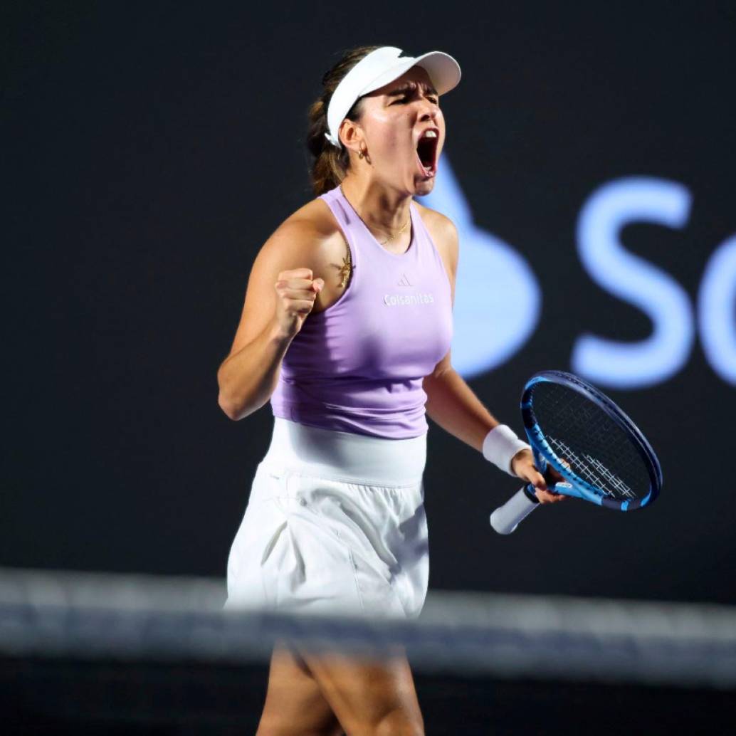 La cucuteña Camila Osorio celebra el triunfo en Guadalajara en el cuadro de sencillos. FOTO GETTY 