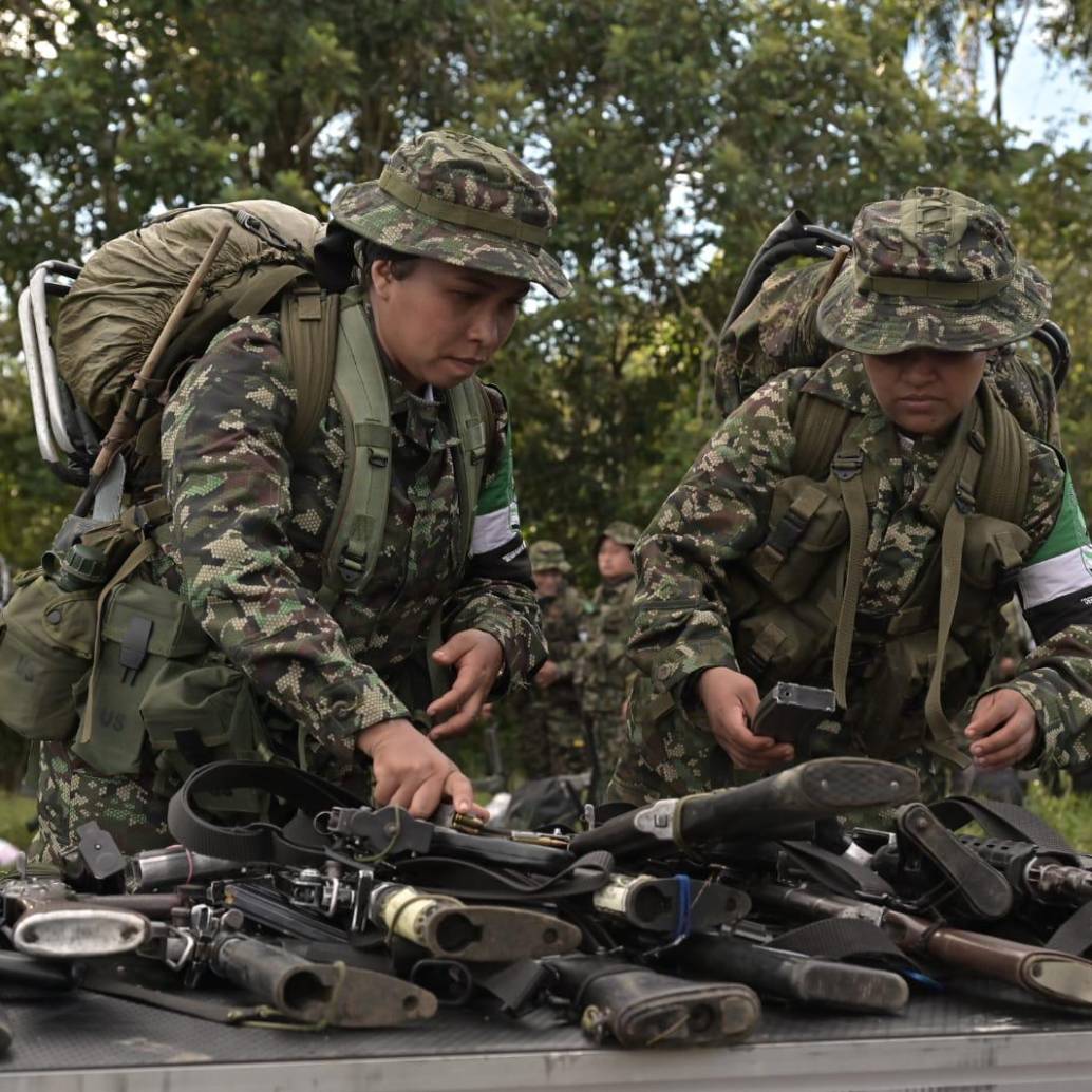 Habitantes de la región, delegados del Gobierno y voceros de la CNEB acompañaron el acto de ingreso a la Zona de Ubicación Temporal en Valle del Guamuez. FOTO: CONSEJERÍA DE PAZ