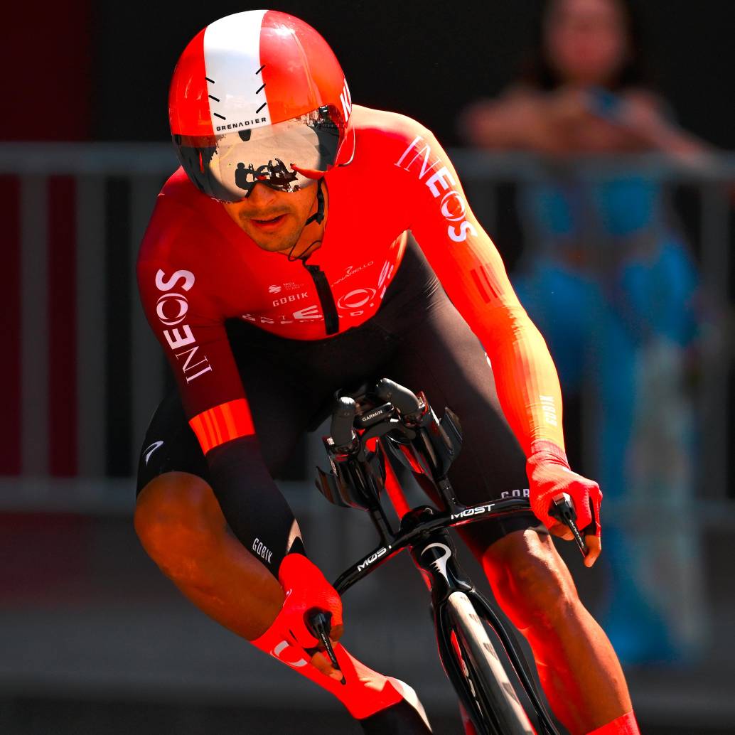 El ciclista cundinamarqués Brandon Rivera, de 29 años, terminó en la octava casilla de la quinta etapa del Giro de Italia 2025. <span class="mln_uppercase_mln">FOTO</span> <b><span class="mln_uppercase_mln">getty</span></b>