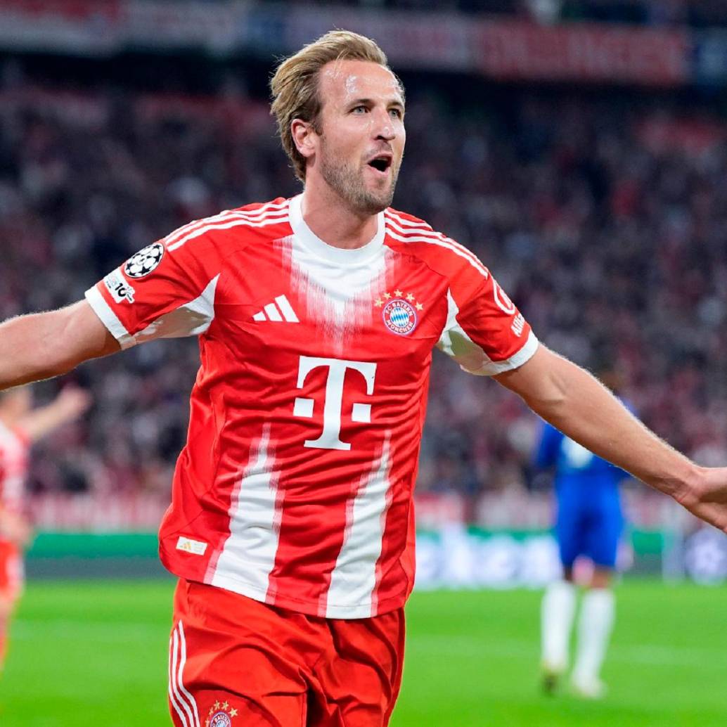 Harry Kane, del Bayern de Múnich de Alemania, llegó a 100 goles con el elenco bávaro en 5 partidos el 30 de septiembre pasado. FOTO GETTY