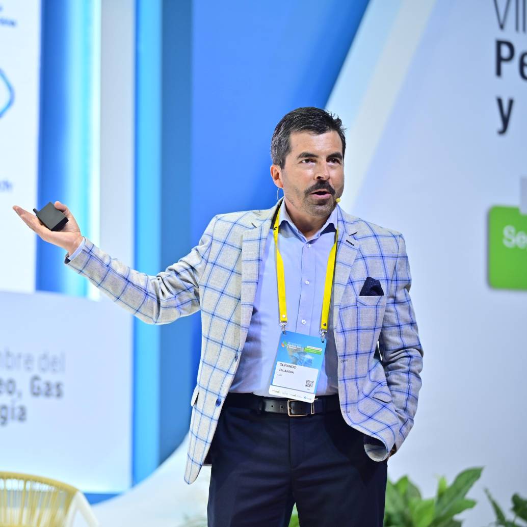 Orlando Velandia, presidente de la Agencia Nacional de Hidrocarburos (ANH), durante la VIII Cumbre de Petróleo, Gas y Energía. Foto: Cortesía 