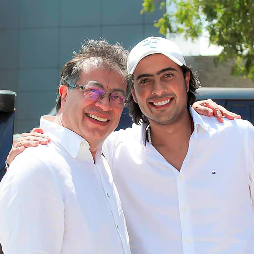 El presidente Gustavo Petro y su hijo mayor Nicolás, incluidos en la Lista Clinton de Estados Unidos. FOTO: ARCHIVO.