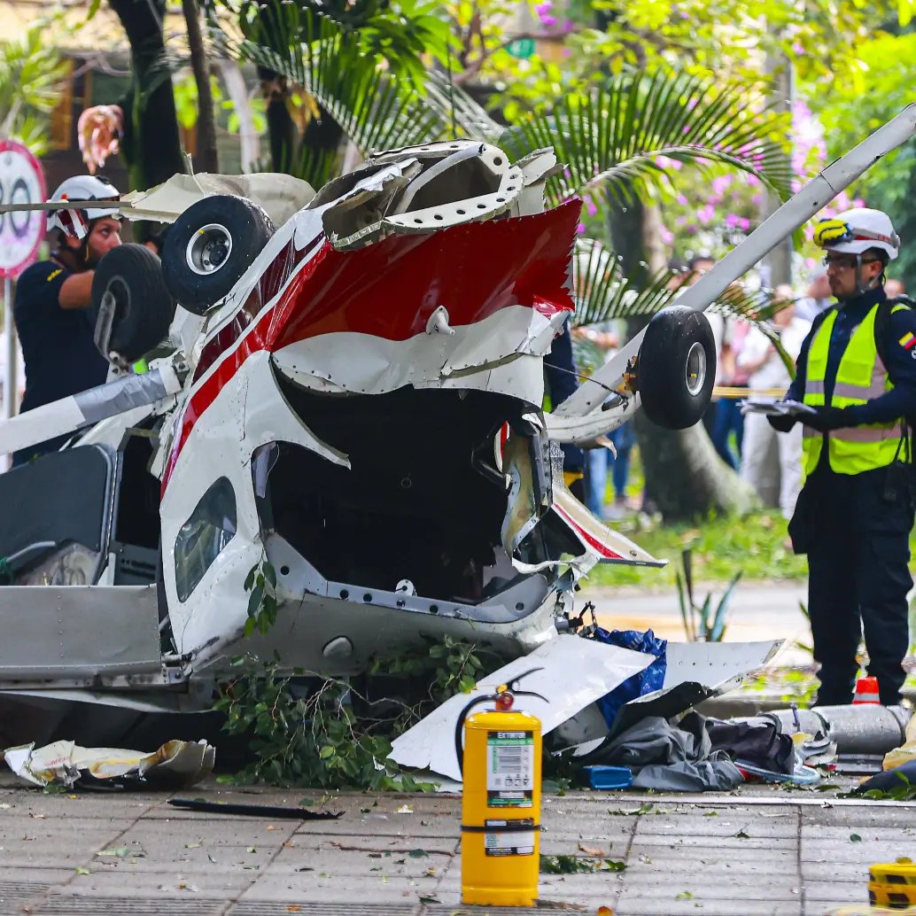 Una avioneta con dos ocupantes cayó en Medellín el pasado 15 de agosto. FOTO: Manuel Saldarriaga Quintero